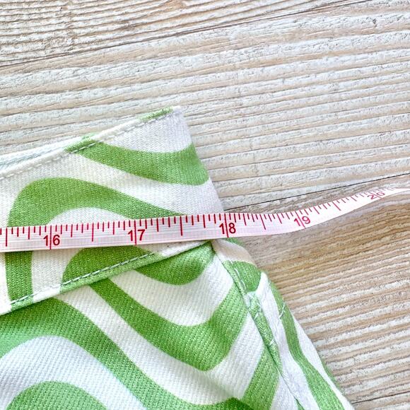 New The Ragged Priest Wave Print Straight Jeans | Lime White Size 36 - Picture 5 of 7